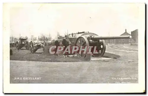 Ansichtskarte AK Bateau HMS Excellent The ladysmith Gun