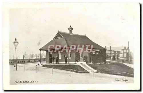 Ansichtskarte AK Bateau HMS Excellent Guard House