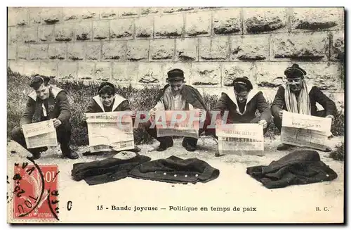 Cartes postales Bateau Marins Bande joyeuse Politique en temps de paix