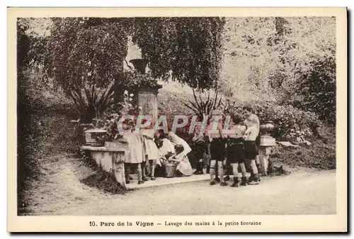 Ansichtskarte AK Maison des enfants des cheminots du Nord Parc de la Vigne Crouy sur Ourcq Train Lavage des mains