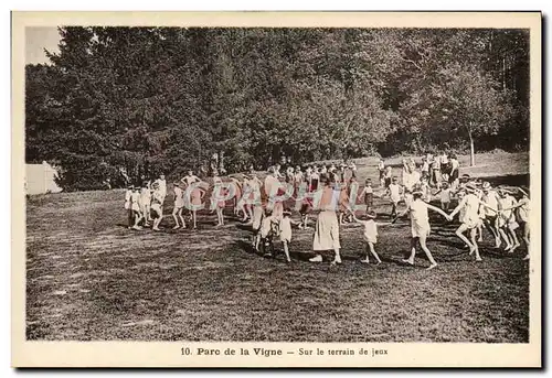 Ansichtskarte AK Maison des enfants des cheminots du Nord Parc de la Vigne Crouy sur Ourcq Train Sur le terrain d