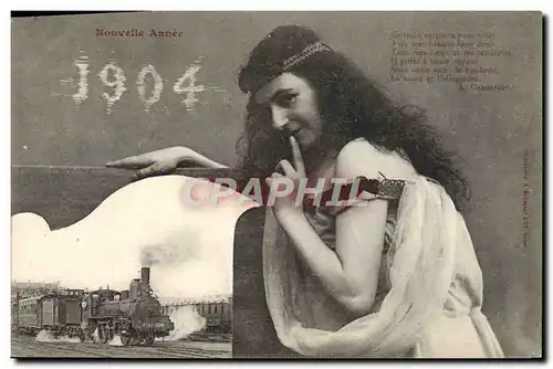 Ansichtskarte AK Train Femme Annee 1904