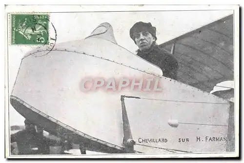 Cartes postales Avion Aviation Chevillard sur H Farman
