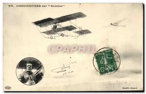 Cartes postales Avion Aviation Lindpaintner sur Sommer