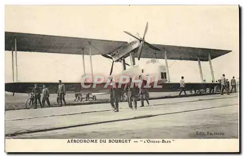 Ansichtskarte AK Avion Aviation Aerodrome du Bourget L&#39oiseau Bleu