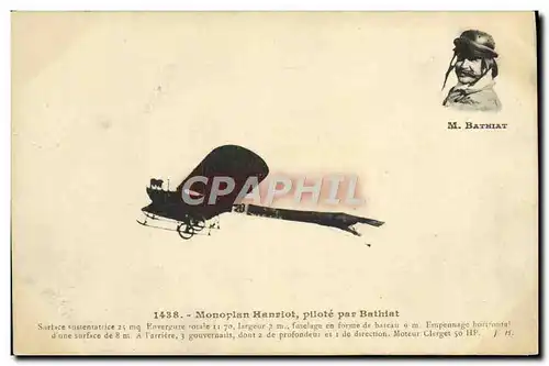 Ansichtskarte AK Avion Aviation Monoplan Henriot par Bathiat