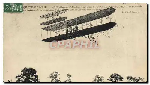 Ansichtskarte AK Avion Aviation Aeroplane de l&#39aviateur Wright pendant le vol plane