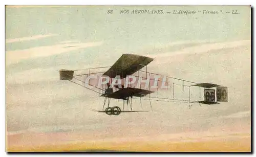 Ansichtskarte AK Avion Aviation Aeroplane Farman