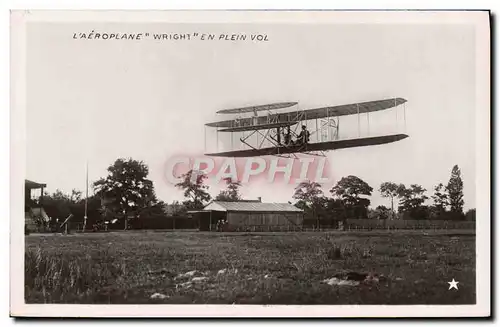 Ansichtskarte AK Avion Aviation Aeroplane Wright en plein vol