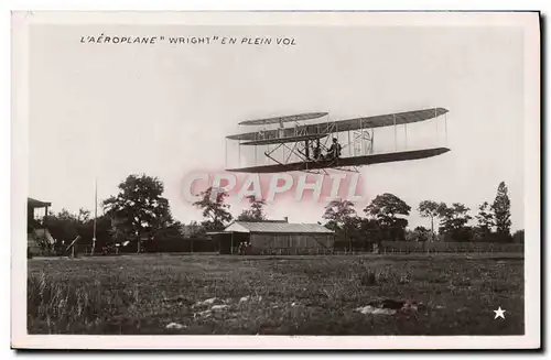Cartes postales Avion Aviation Aeroplane Wright en plein vol