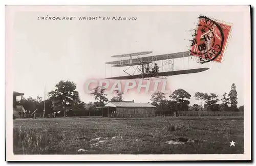 Cartes postales Avion Aviation Aeroplane Wright en plein vol