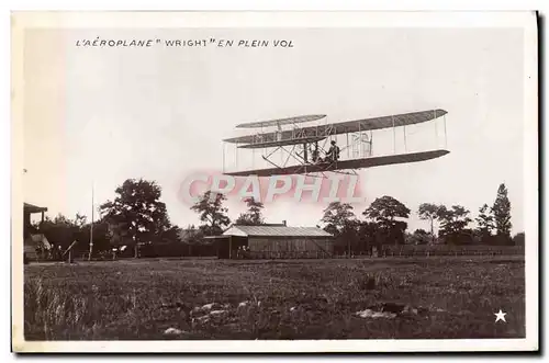 Cartes postales Avion Aviation Aeroplane Wright en plein vol