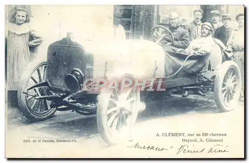 Cartes postales Automobile A Clement sur sa 120 chevaux Bayard