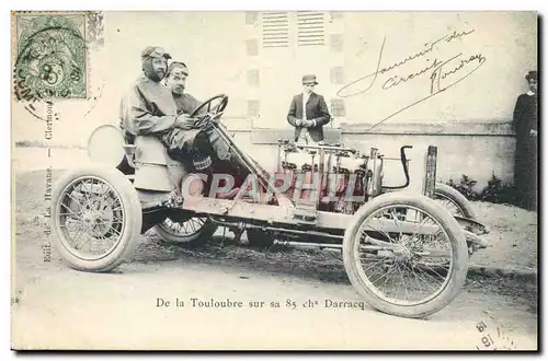 Ansichtskarte AK Automobile De la Touloubre sur sa 85 chevaux Darracq