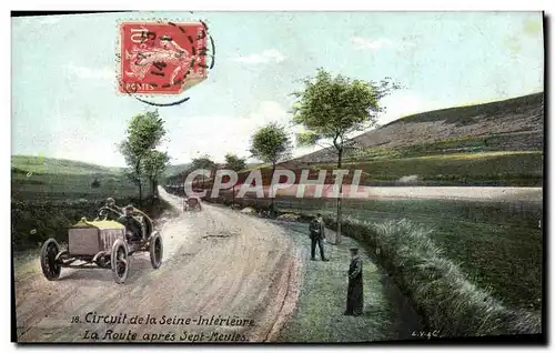 Cartes postales Automobile Circuit de la Seine Inferieure la route apres Sept Meules