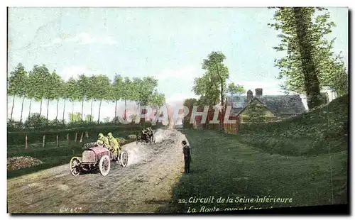 Cartes postales Automobile Circuit de la Seine Inferieure La route avant Grandcourt