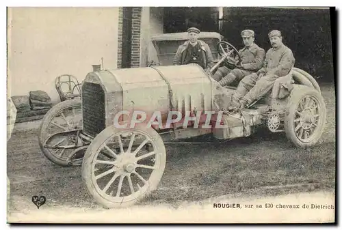 Cartes postales Automobile Rougier sur sa 130 chevaux de Dietrich