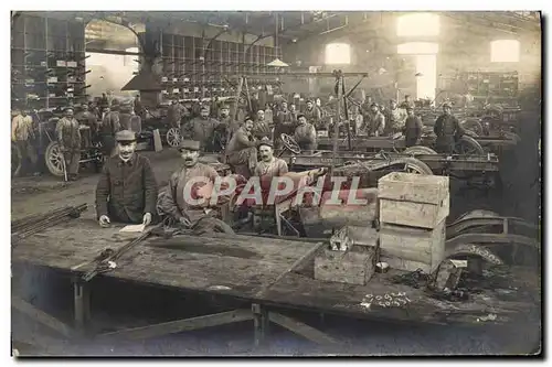 CARTE PHOTO Usine Automobile