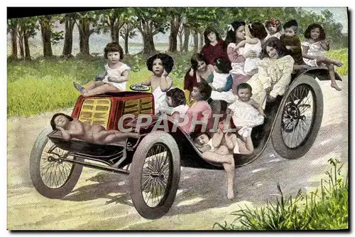 Cartes postales Automobile Enfants Bebes