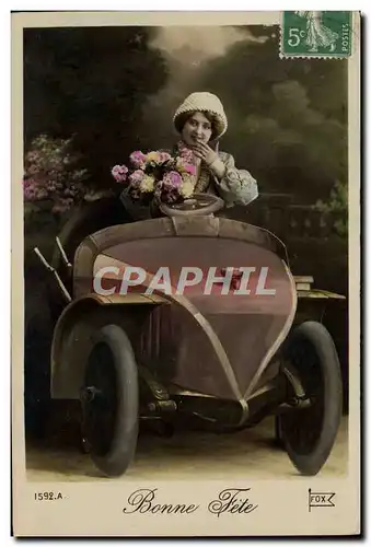 Cartes postales Automobile Femme