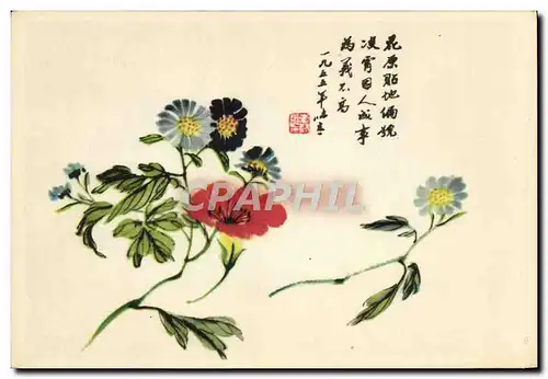 Cartes postales Chine China Fleurs