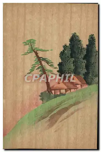Cartes postales Carte en bois Japon Nippon