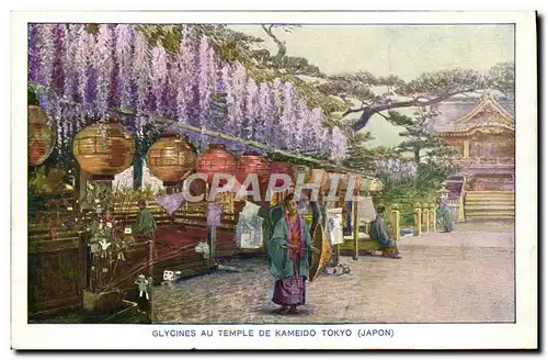 Ansichtskarte AK Japon Nippon Glycines au temple de Kameido Tokio Tokyo