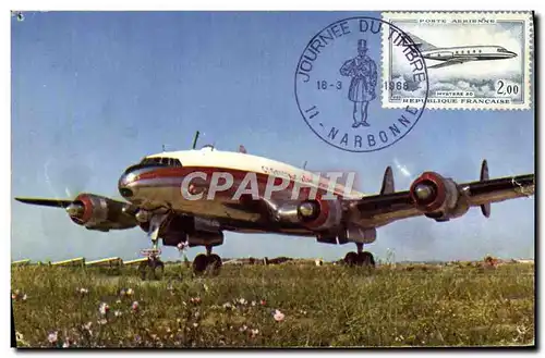 Moderne Karte Avion Aviation Quadrimoteur Lockheed Constellation Cie Air Algerie