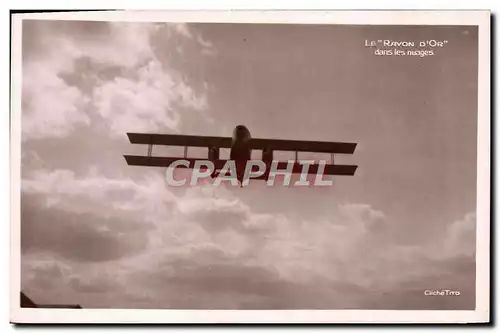 Cartes postales Avion Aviation le rayon d&#39or dans les nuages Avion Liore et olivier 2 moteurs Renault Ligne P