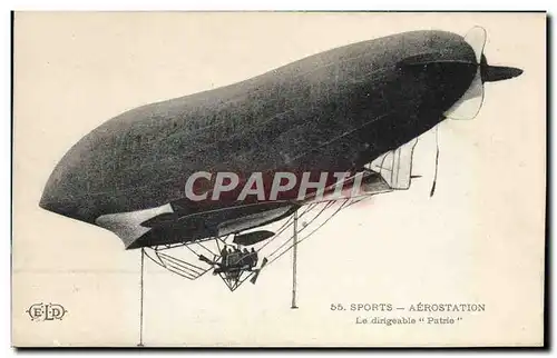 Cartes postales Avion Aviation Dirigeable Zeppelin Patrie