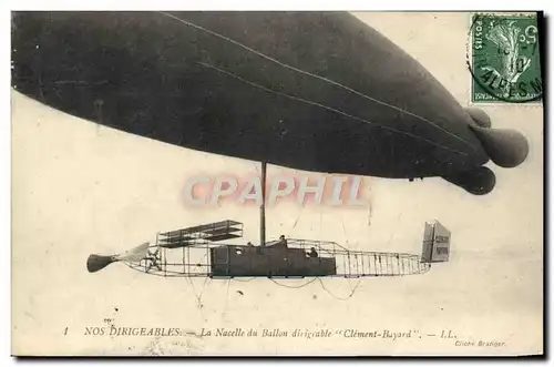 Ansichtskarte AK Avion Aviation Dirigeable Zeppelin La nacelle du ballon dirigeable Clement Bayard