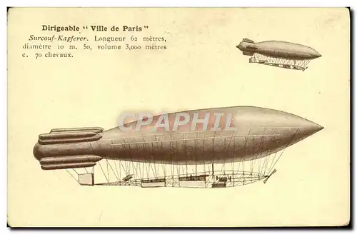 Cartes postales Avion Aviation Dirigeable Zeppelin Surcouf Kapferer