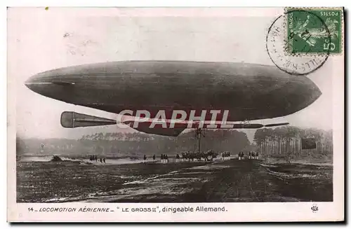 Ansichtskarte AK Avion Aviation Dirigeable Zeppelin Le gross II dirigeable allemand