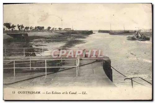 Ansichtskarte AK Ouistreham Les Ecluses et le Canal