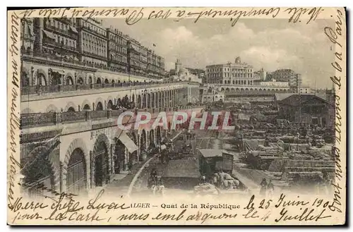 Cartes postales Alger Quai de la Republique