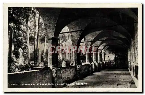 Cartes postales Assisi Basilica di s francesco Chiostro Del Cimitero