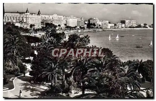 Moderne Karte La Cote D Azur Cannes Les Jardins Et Les Hotels