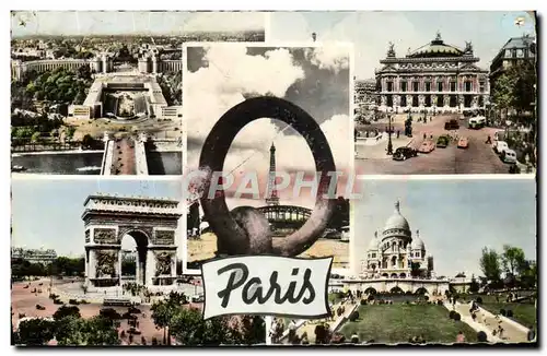 Cartes postales moderne Paris Arc de Triomphe Opera Sacre Coeur Montmartre