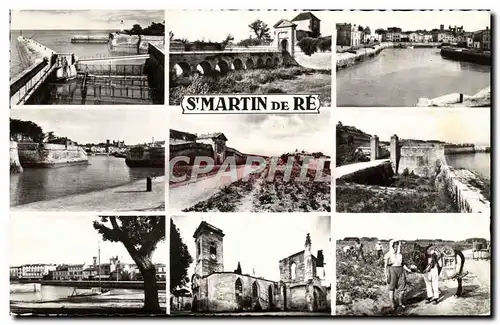 Cartes postales moderne Vues Noires Saint Martin De Re Entree du port Vue generale La porte de Campagni Entree du bagne