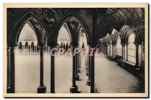 Cartes postales Abbaye Du Mont St Michel Le Cloitre Galerie Ouest