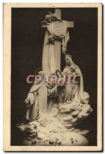 Cartes postales La Chapelle des Carmelites de Lirieux Groupe Sculpte dominant Le Maitre Autel