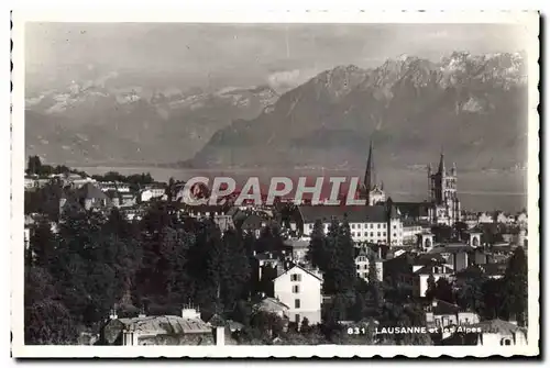 Cartes postales moderne Lausanne et es Alpes