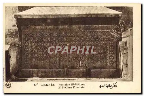 Cartes postales Meknes Fontaine El Hedime