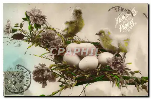 Cartes postales Heureuses Paques Poussins