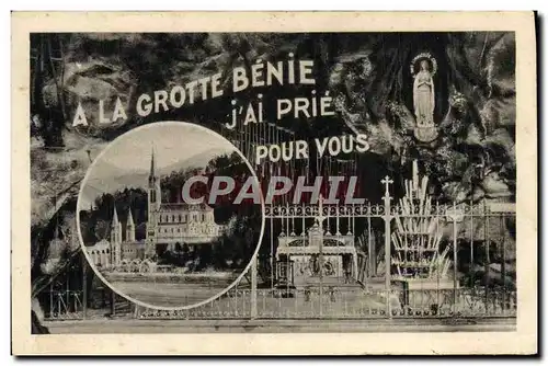 Cartes postales Lourdes La Grotte et la Basilique