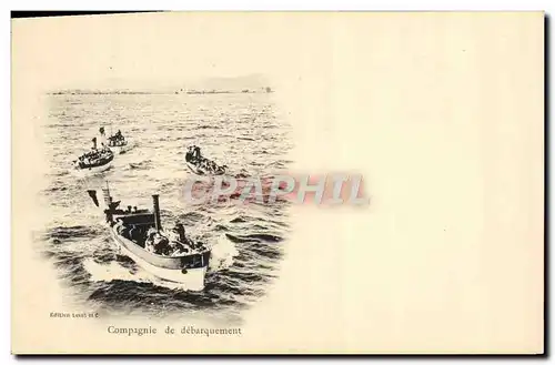 Ansichtskarte AK Bateau de guerre Compagnie de debarquement