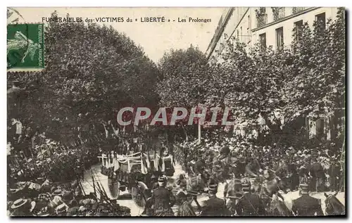Ansichtskarte AK Bateau de guerre Funerailles des victimes du Liberte Les Prlonges
