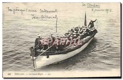 Ansichtskarte AK Bateau de guerre Toulon le canot major