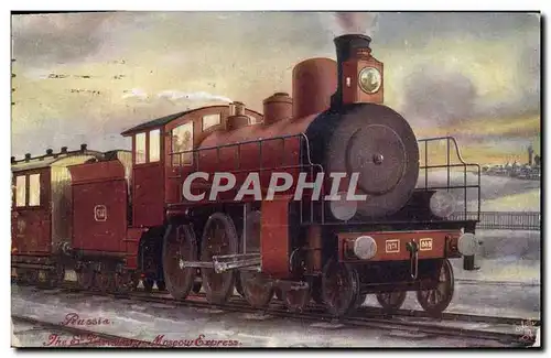 Ansichtskarte AK Train Locomotive The St Petersburg Moscow Express Russie Russia