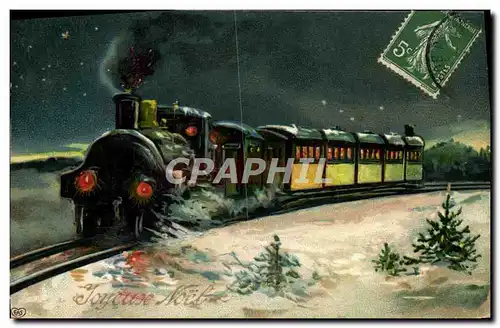 Cartes postales Train Joyeux Noel